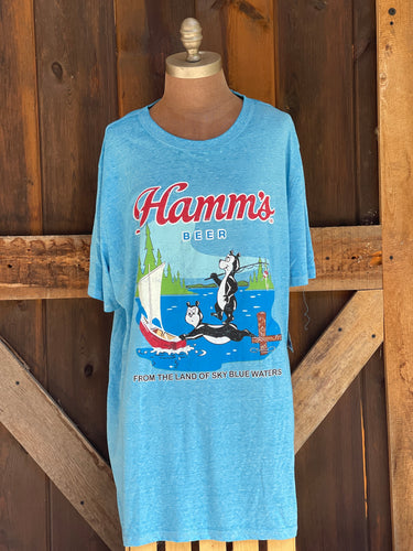Hamm's Sailboat Bear Tee- Sky Blue SALE!